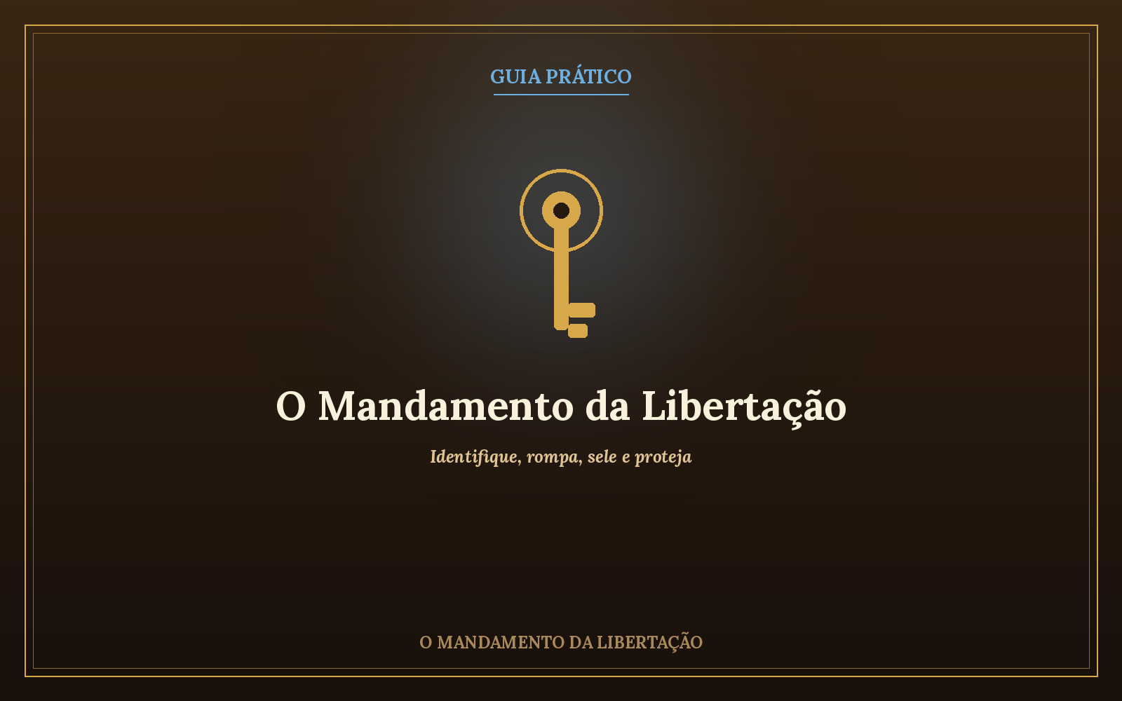 Capa do Guia Prático O Mandamento da Libertação